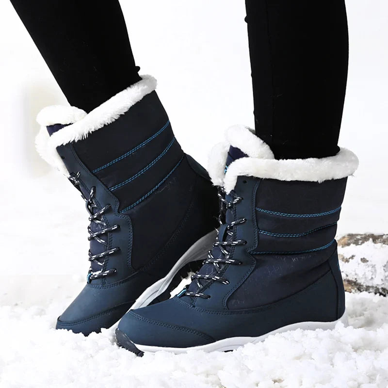 Women Boots Waterproof Winter Shoes Women Snow Boots Platform Keep Warm Ankle Winter Boots With Thick Fur Heels Botas Mujer 2019