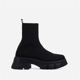 Women Boots White Platform Boots for Winter Autumn Botas Femininas Socks Ankle Boots Platform Shoes Women Heels Botines Mujer