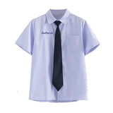 Women Girls JK Uniform Thai Style School Uniforms Seifuku Short Sleeve Embroidered Shirt Three-piece Set Pleated Skirt Student