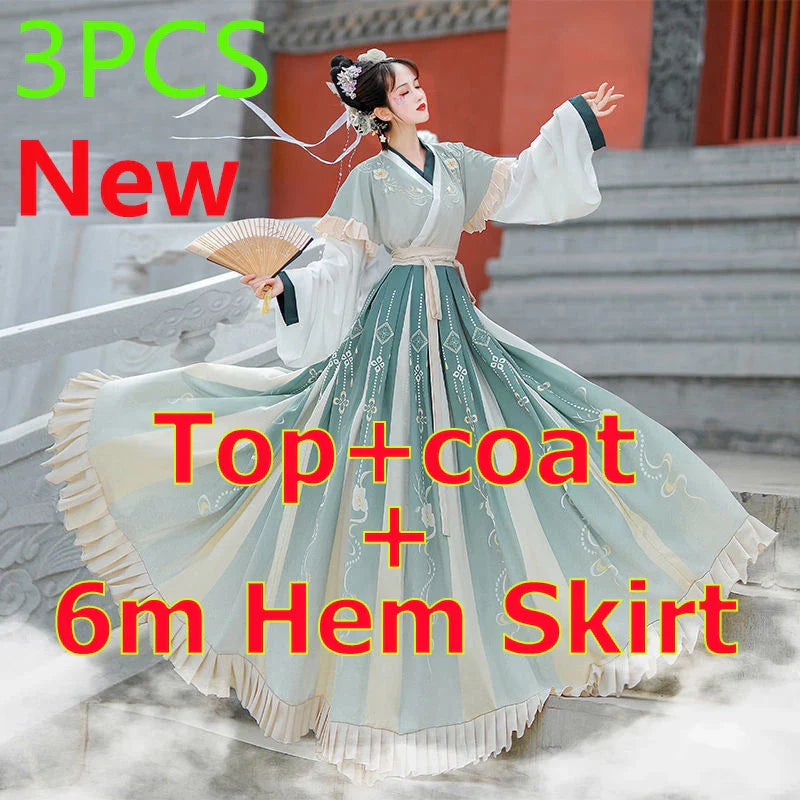 Women Hanfu Dress Traditional Chinese Cloth Outfit Ancient Folk Dance Stage Costumes Oriental Fairy Princess Cosplay