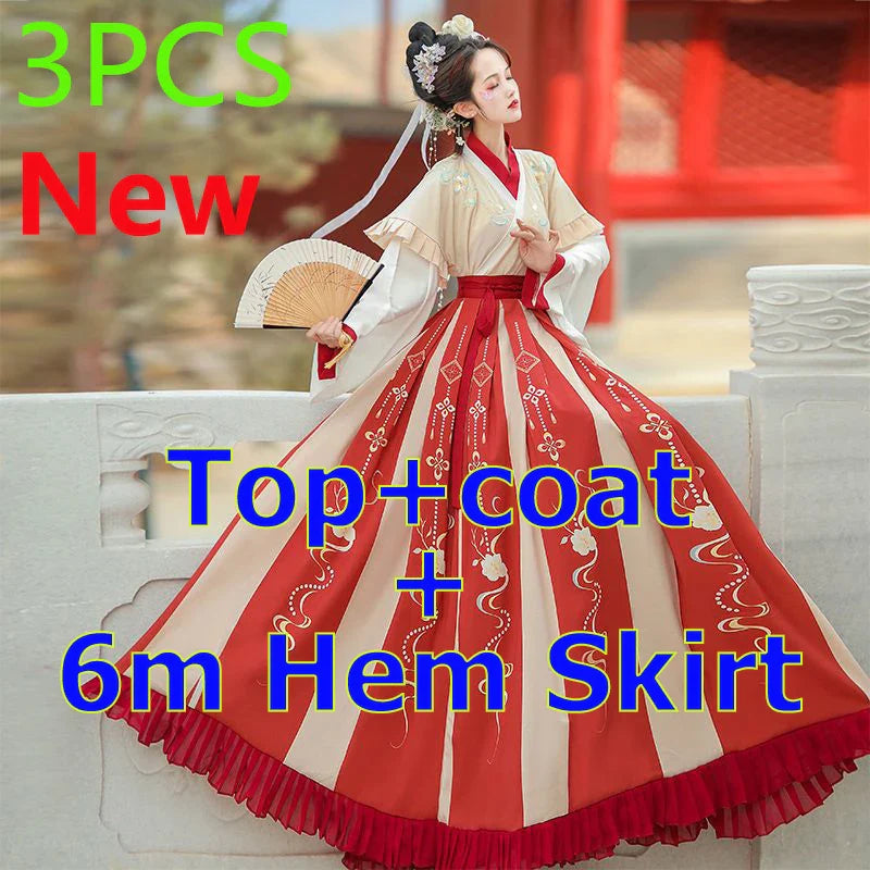 Women Hanfu Dress Traditional Chinese Cloth Outfit Ancient Folk Dance Stage Costumes Oriental Fairy Princess Cosplay