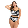 Women High Waist Bikinis set Swimsuit Plus size Swimwear Large Big Plussize New  Swimming Suits Beachwear Wear For Female