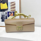 Women Luxury Brand Design Leather Bag 2023 New Ladies Metal Buckle Simple Fashion Shoulder Bag Party Oblique Bag