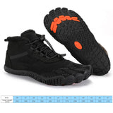 Women Men Winter Booties High-Top Barefoot Trekking Mountain Boots Anti-Skid Hiking Sneakers Outdoor Wear-Resistant Snow Boots