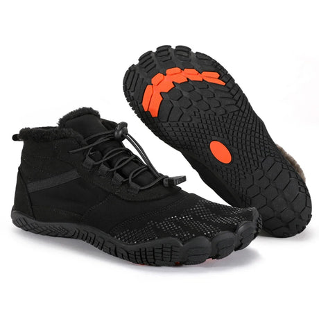 Women Men Winter Booties High-Top Barefoot Trekking Mountain Boots Anti-Skid Hiking Sneakers Outdoor Wear-Resistant Snow Boots