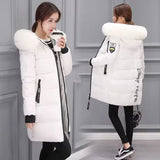 Women Parka Fur Collar Winter Jacket New 2023 Korean Hooded Thick Warm Long Female Coat Casual Outwear Down Cotton Jacket Parkas