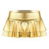 Women Shiny Metallic Low Rise Ruffled Pole Dance Shorts Skirt Leather Club Party Dancing Festival Rave Costume Sexy Mini Skirts