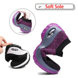 Women Tennis Shoes Air Cushion 5CM Height Increase Sports Sneakers Breathable Female Walking Sock Shoes Thick Bottom Platforms