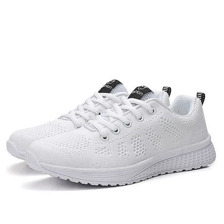 Women Tennis Shoes Breathable Mesh Woman Sports Shoes Light Outdoor Jogging Walking Sneakers Lace-up Female Footwear Flats Shoes