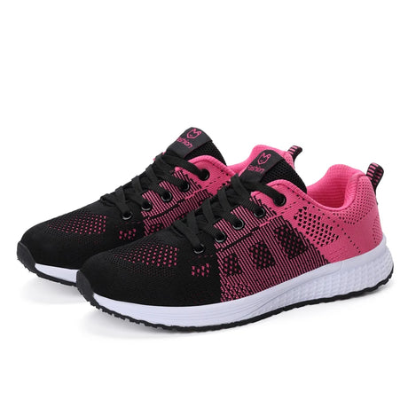 Women Tennis Shoes Breathable Mesh Woman Sports Shoes Light Outdoor Jogging Walking Sneakers Lace-up Female Footwear Flats Shoes