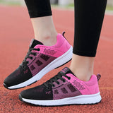 Women Tennis Shoes Breathable Mesh Woman Sports Shoes Light Outdoor Jogging Walking Sneakers Lace-up Female Footwear Flats Shoes