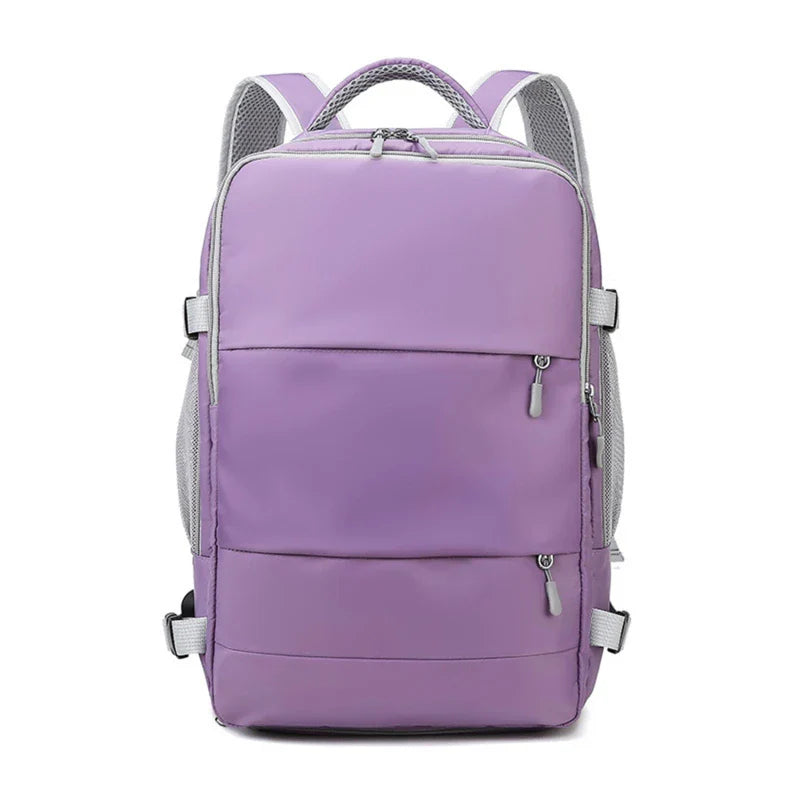 Women Travel Backpack Water Repellent Daypack Teenage Girls USB Charging Laptop Schoolbag With Luggage Strap Shoes Bag 2023 New