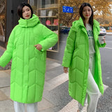 Women Winter Jacket 2023 New Women Cotton Padded Jacket Korean Loose Hooded Cotton Coat Long Parkas Loose Oversize Outwear