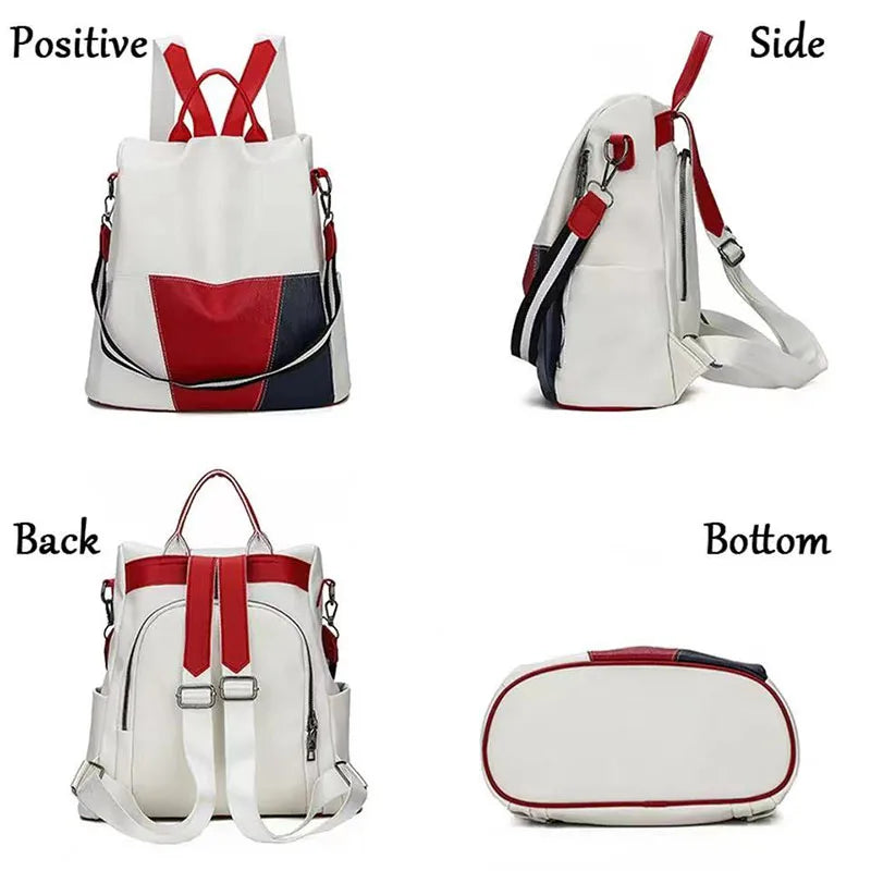 Women's Backpack New Soft Leather High Quality Shoulders Bag Ladies Outdoor Travel Anti-Theft Large Capactiy Schoolbag Teenager