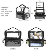 Women's  Bags Salon Makeup Tool Backpack Hairdressing  Storage Transparent Waterproof Travel Bag  Barber Accessories