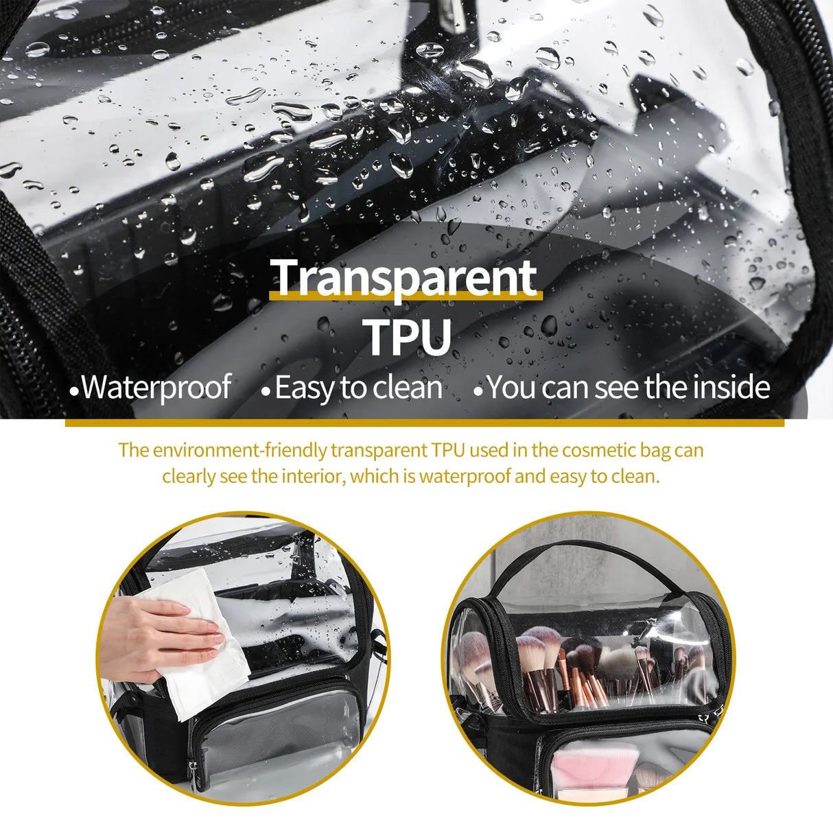 Women's  Bags Salon Makeup Tool Backpack Hairdressing  Storage Transparent Waterproof Travel Bag  Barber Accessories