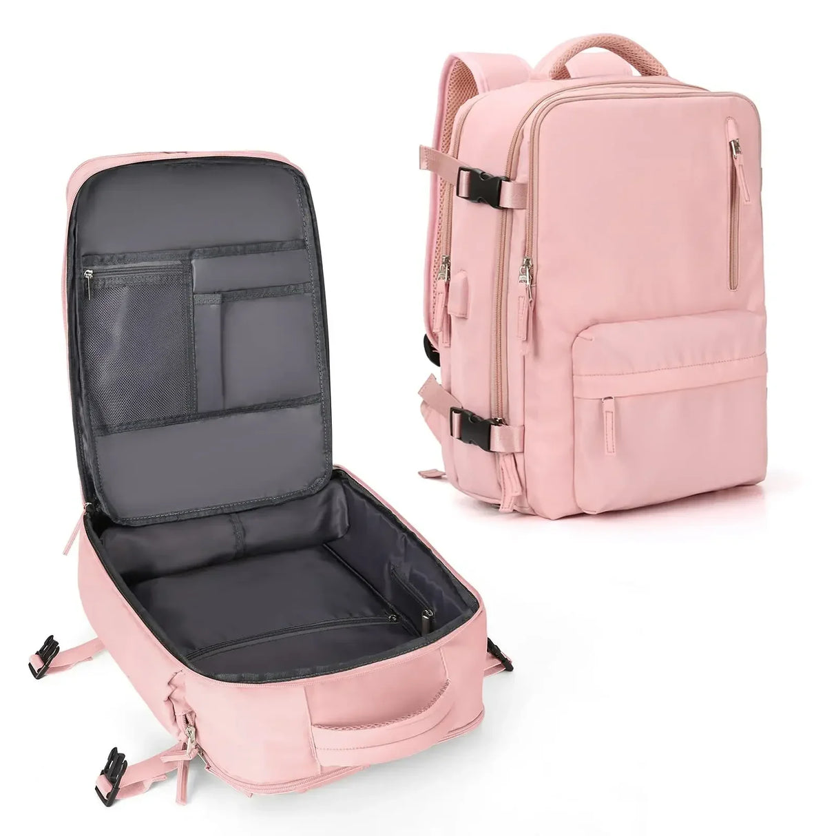 Women's Travel Backpack Bag Large Capacity Multi-Function Suitcase USB Charging School Bags Woman Luggage Lightweight Bagpacks