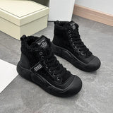 Women's Winter Ankle Boots New Casual Sports Warmed Skateboard Shoes Woman Platform Plus Plush Snow Boot Footwear Botas De Mujer