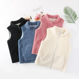 Womens Plus Size Polar Fleece Vests Winter Casual Clothing Fashion Velvet Liner Warm Outwear Sleeveless Jacket F31 8465