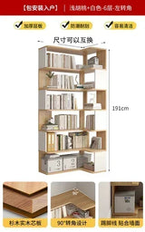 Wood Bookcase Magazine Rack Kitchen Corner White Shelf Bookcase Office Organizer Scaffale Libreria Living Room Furniture YN50BC1