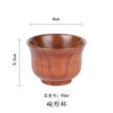 Wooden Big Belly Cups Japan Style Milk Water Cup with Handle Coffee Beer Tea Mug Handmade Natural Kitchen Bar Drinkware Cups