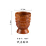 Wooden Big Belly Cups Japan Style Milk Water Cup with Handle Coffee Beer Tea Mug Handmade Natural Kitchen Bar Drinkware Cups