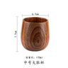 Wooden Big Belly Cups Japan Style Milk Water Cup with Handle Coffee Beer Tea Mug Handmade Natural Kitchen Bar Drinkware Cups