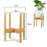 Wooden Cross Four-legged Flower Stand Strong Durable Free Bonsai Stand Home Tray Pot Bamboo Display Shelf Holder Plant Decor