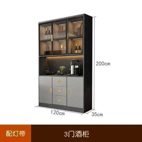 Wooden Display Wine Cabinets Kitchen Storage Living Room Wall Wine Cabinets Racks Liquor Mueble Licorera bar Furniture QF50JG