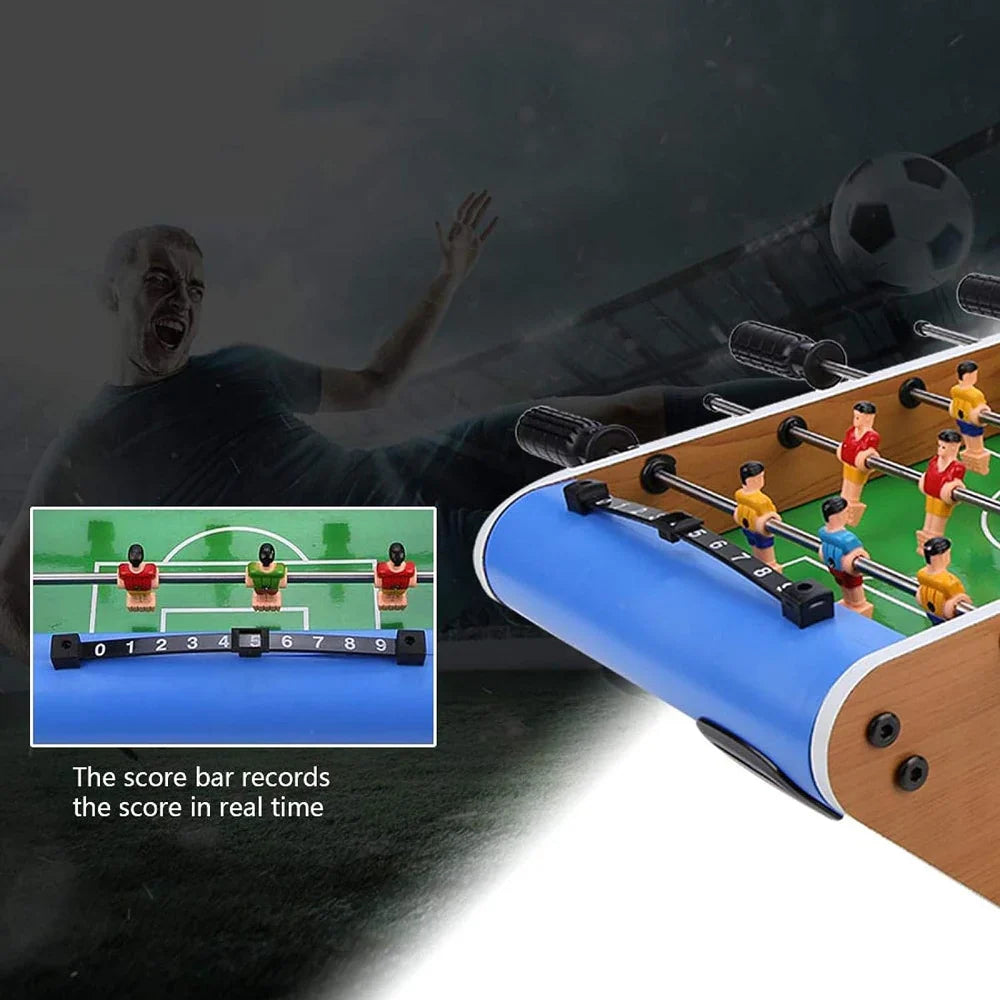 Wooden Soccer Game Table, Foosball Table Tabletop Game with Ball Easy Assemble, for Home Game Room Friends Kids Family Gift 50CM