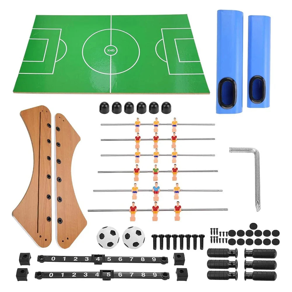 Wooden Soccer Game Table, Foosball Table Tabletop Game with Ball Easy Assemble, for Home Game Room Friends Kids Family Gift 50CM