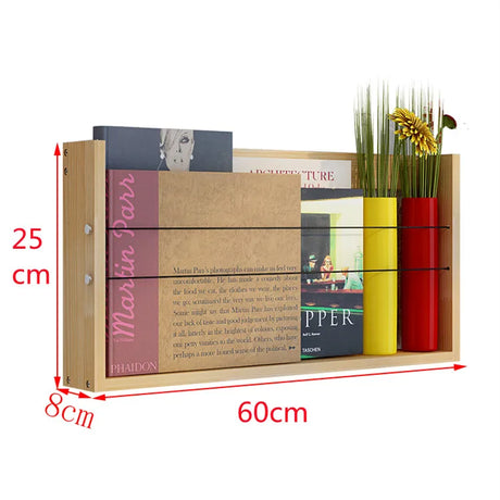 Wooden Wall Magazine Racks Shelves Storage Display Corner Bookcase Sideboards Bookends Libreria Scaffale Minimalist Furniture