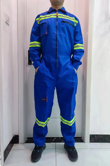 Work Overalls Men's Working Coverall Welding Suit Car Repairman Uniforms Workshop Mechanical Jumpsuit Hi Vis Safe Work Clothing