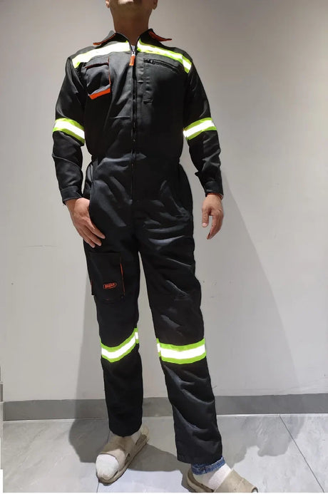 Work Overalls Men's Working Coverall Welding Suit Car Repairman Uniforms Workshop Mechanical Jumpsuit Hi Vis Safe Work Clothing