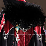 Wriothesley Cosplay Costume Genshin Impact Wig Game Ear Clips Leggings Cloak Pants Gloves Fontaine Halloween Party Men