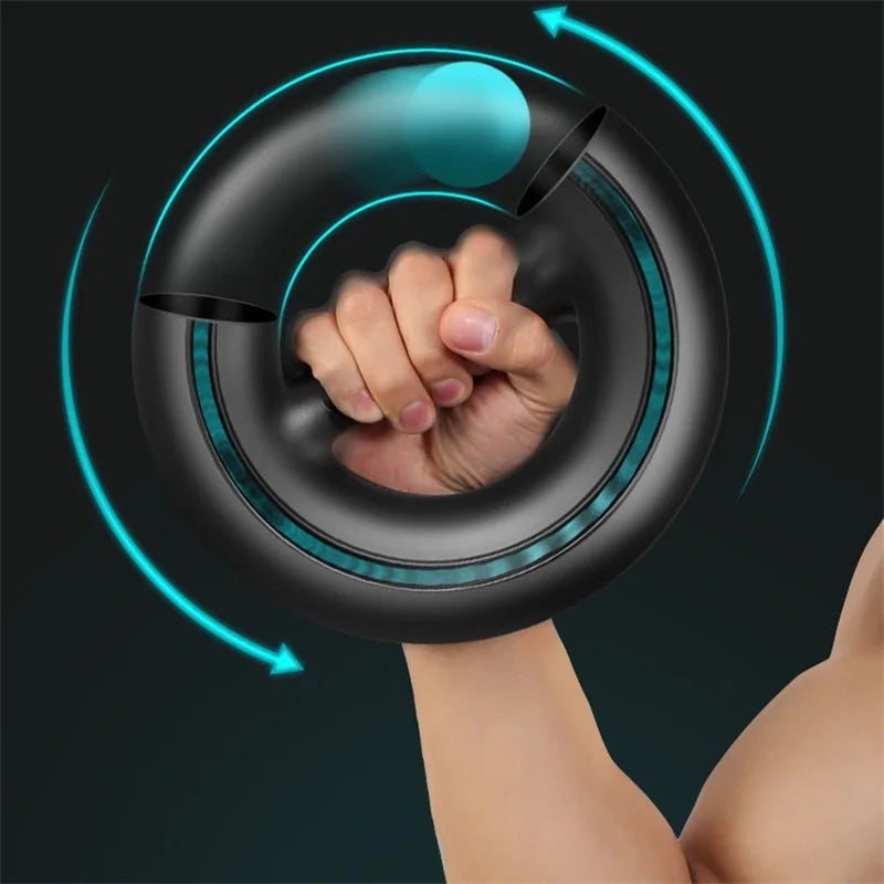 Wrist Stretcher Arm And Hand Power Circle Muscle Strength Training Device Electric Gyro Hand Exerciser C Centrifugal Ball Timer