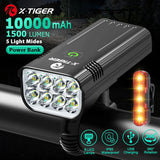 X-TIGER Bicycle Lights Waterproof USB Charging Bike Light  Aluminum LED Front Lamp Bike Headlight Power Bank Cycling Flashlight