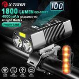 X-Tiger Bike Light Headlight Bicycle Lamp With Power Bank Rechargeable LED 5200mAh MTB Bicycle Light Flashlight Bike Accessories