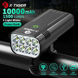 X-Tiger Bike Light Headlight Bicycle Lamp With Power Bank Rechargeable LED 5200mAh MTB Bicycle Light Flashlight Bike Accessories