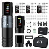 XNET Vipera Wireless Tattoo Machine Kit Adjustable Stroke 2.4-4.2mm OLED Display 60pcs Mixed Tattoo Cartridge for Tattoo Artists