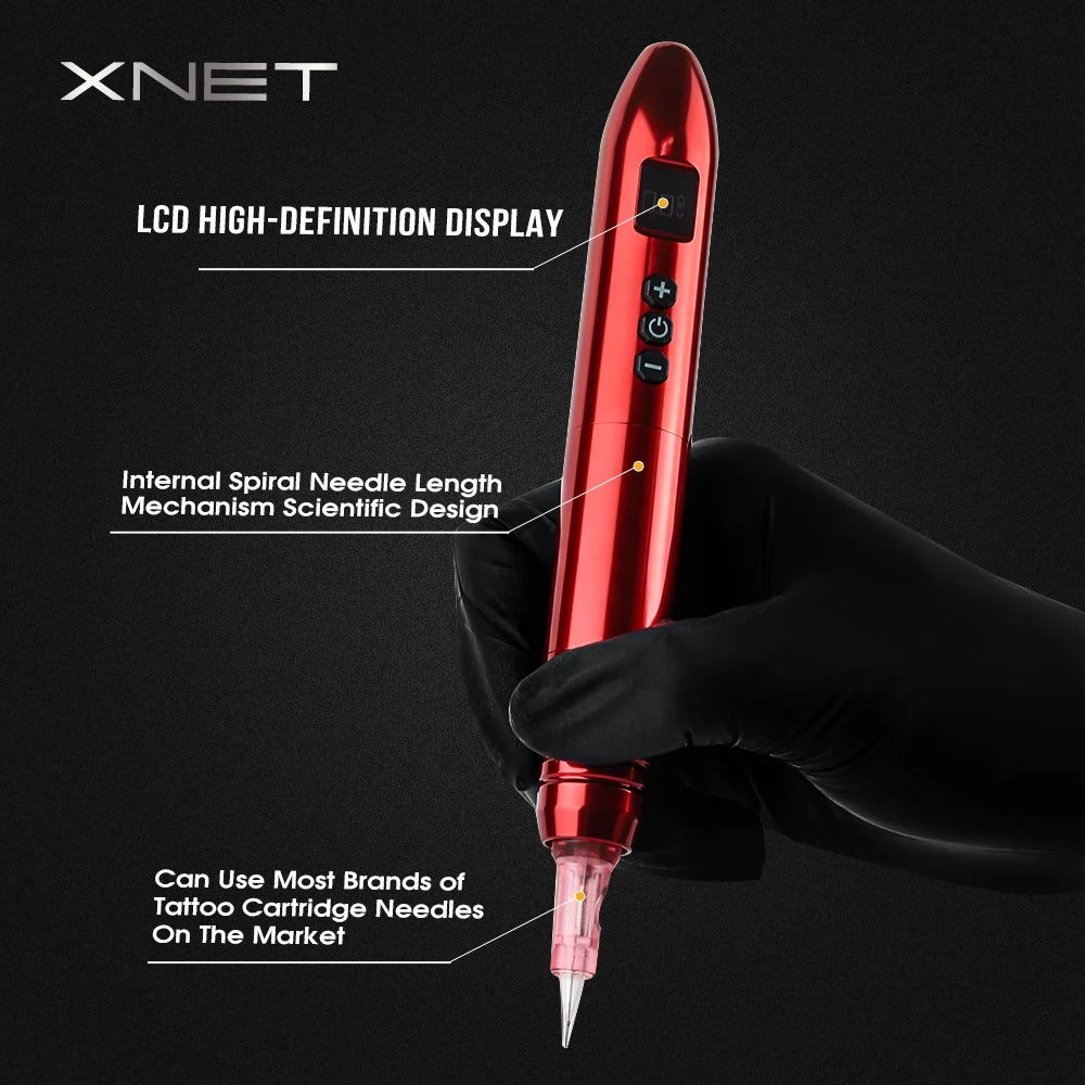 XNET Wireless Permanent Makeup Machine Pen Eyeliner Tools Micropigmentation Semi-Permanent with LCD Digital Display