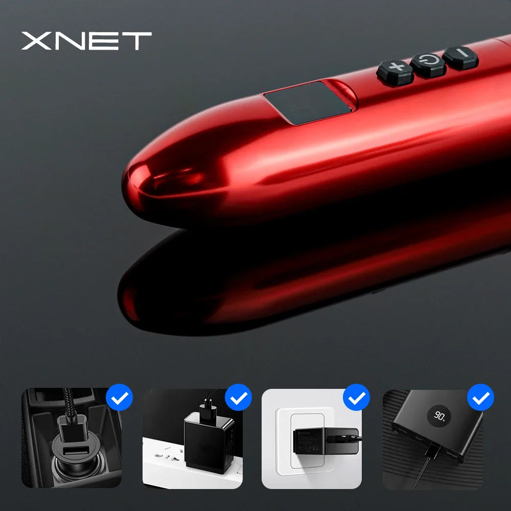 XNET Wireless Permanent Makeup Machine Pen Eyeliner Tools Micropigmentation Semi-Permanent with LCD Digital Display