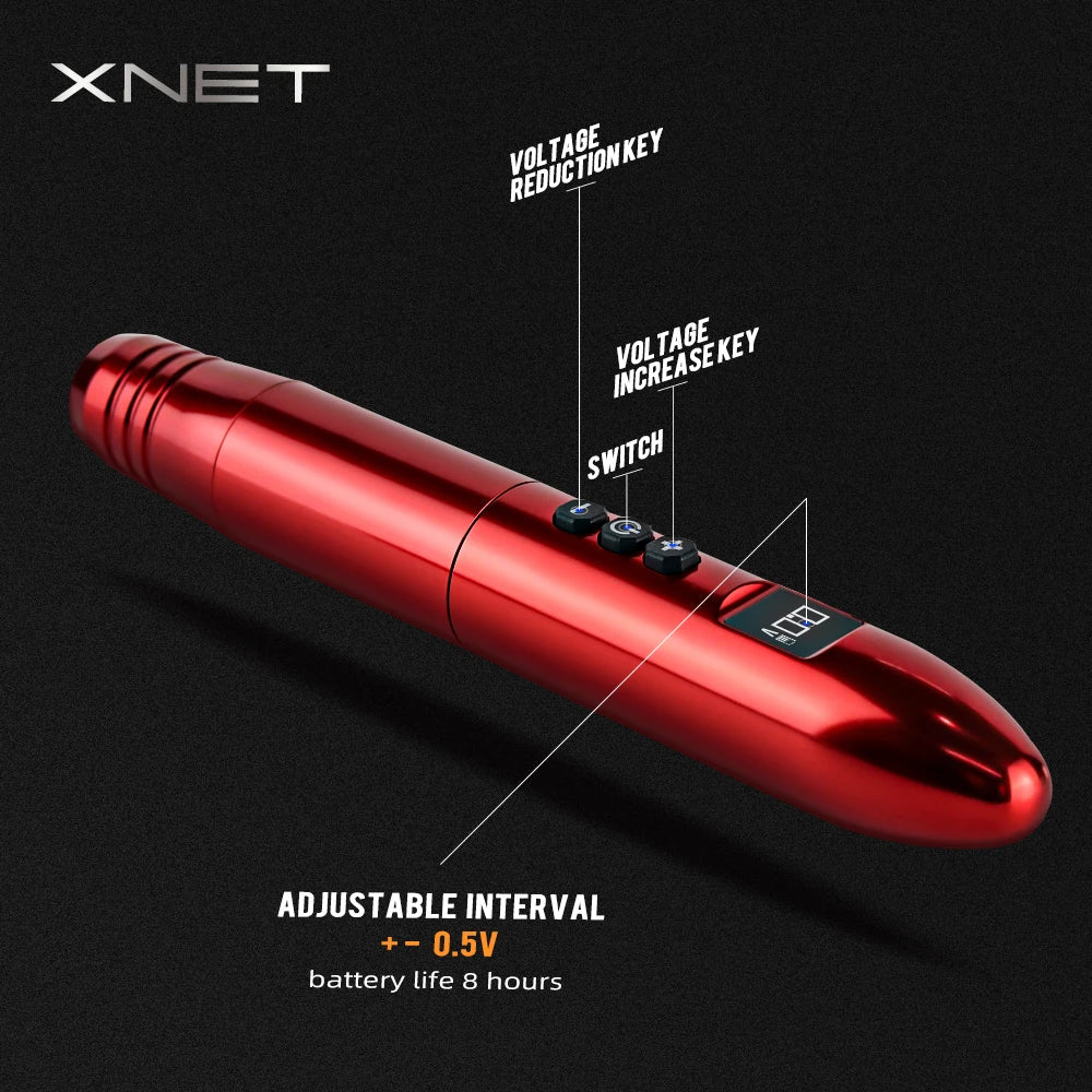 XNET Wireless Permanent Makeup Machine Pen Eyeliner Tools Micropigmentation Semi-Permanent with LCD Digital Display