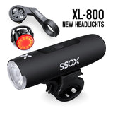 XOSS XL-800 Bike Light Headlight Waterproof USB Rechargeable Road MTB Front Lamp Bicycle Light Aluminum Ultralight Flashlight