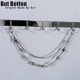 Y2K Punk Metal Cross Skeleton head Chain Pearl Chain Women Shoulder Bag Handbag Decorative chains Pendant DIY Accessories