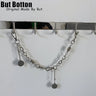 Y2K Punk Metal Cross Skeleton head Chain Pearl Chain Women Shoulder Bag Handbag Decorative chains Pendant DIY Accessories