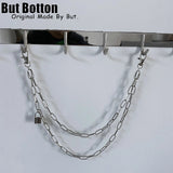 Y2K Punk Metal Cross Skeleton head Chain Pearl Chain Women Shoulder Bag Handbag Decorative chains Pendant DIY Accessories