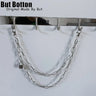 Y2K Punk Metal Cross Skeleton head Chain Pearl Chain Women Shoulder Bag Handbag Decorative chains Pendant DIY Accessories