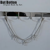 Y2K Punk Metal Cross Skeleton head Chain Pearl Chain Women Shoulder Bag Handbag Decorative chains Pendant DIY Accessories