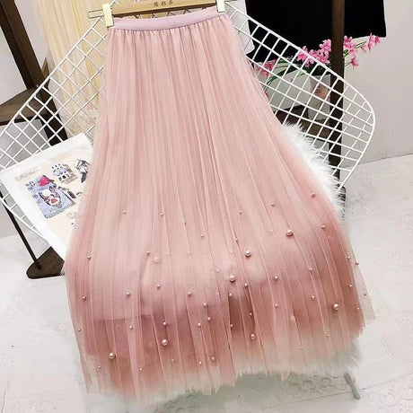 Y2k Korean Style Fashion Harajuku Long Skirt Autumn Spring A Line Skirt Dummer Vintage Black Pink High Waist Midi Maxi Skirt